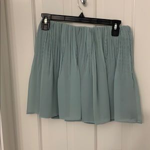 Mint green mini skirt